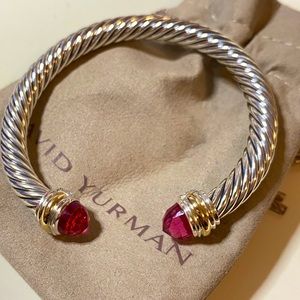 David Yurman Sterling Silver 14k Gold 7mm Bracelet